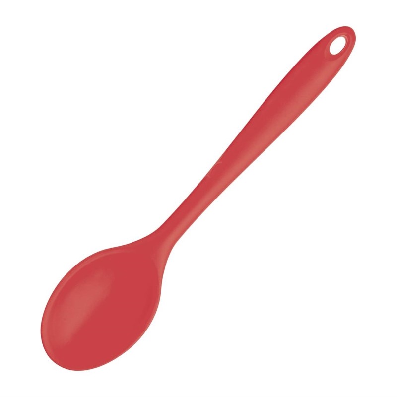 Cuillière rouge en silicone 27cm